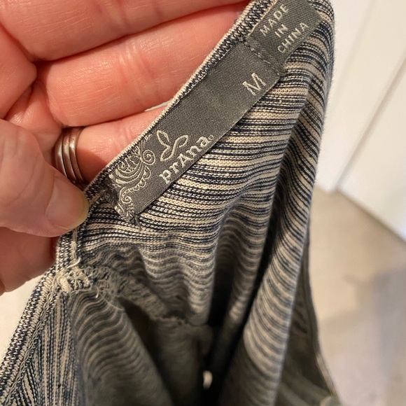 Prana Retrieve Romper Hemp Organic Cotton Stripes Lagenlook - Picture 3 of 6